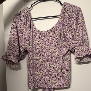 Vero Moda Purple Floral Blouse